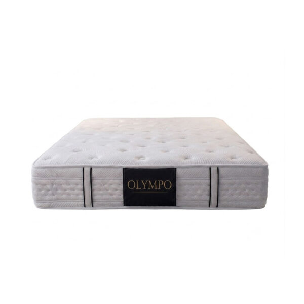 Colchón OLYMPO con núcleo de muelles ensacados Box Perimetral y Viscoelástica Memory para un descanso ergonómico.