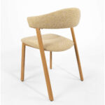 Silla de comedor ARICA tapizada en miel con reposabrazos- PACK DE 2 UNIDADES - Imagen 6