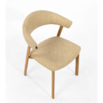 Silla de comedor ARICA tapizada en miel con reposabrazos- PACK DE 2 UNIDADES - Imagen 7