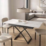 Mesa de Centro- Comedor Elevable y Extensible Multifunción tapa Porcelánico LENA - Imagen 2
