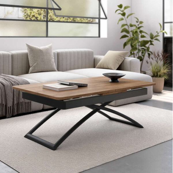 Mesa de Centro- Comedor Elevable y Extensible Multifunción LLANES